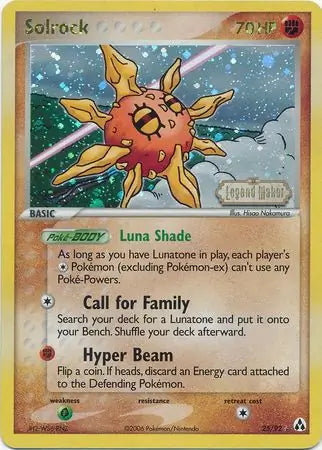 EX Legend Maker Solrock #25/92 reverse holo